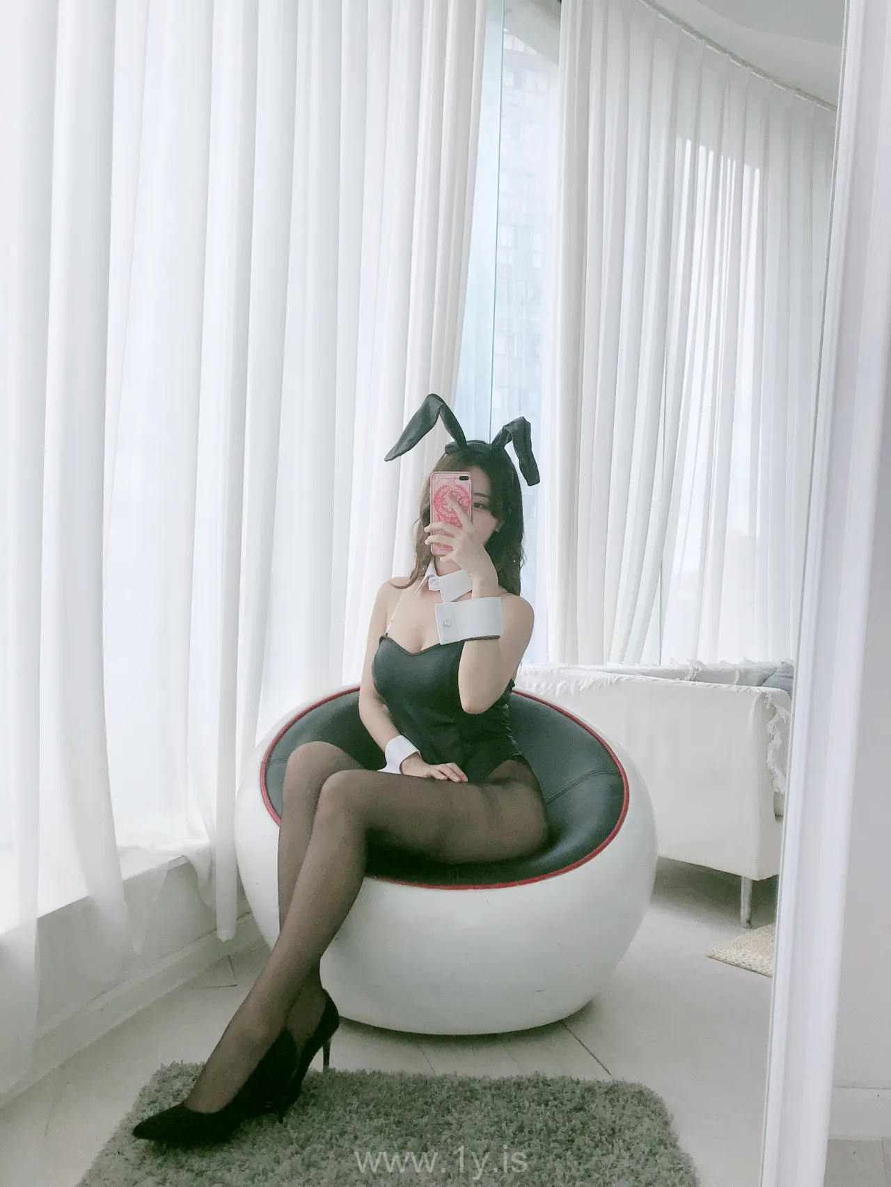 Coser@黑川 NO.015 Elegant Chinese Belle 黑色兔女郎